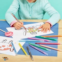 Crayon de couleur Cire 12cl Turn and Colour KIDS BIC