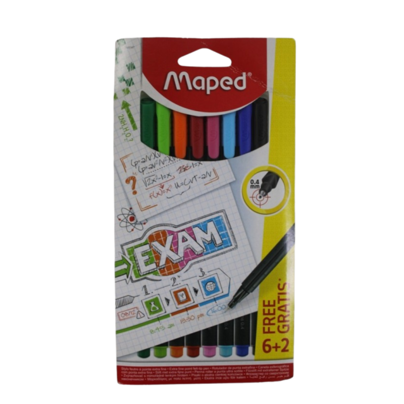 Feutre de bureau graph pep’s poch de 8 Maped