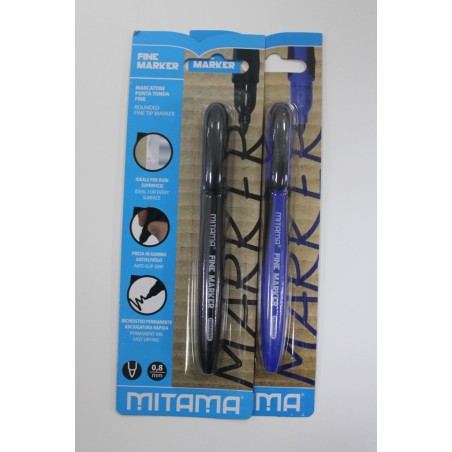 Feutre de bureau pte 0.8 mm blister de 1 MITAMA