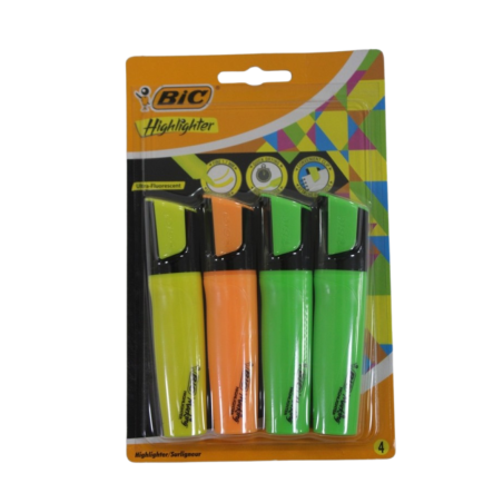 Surligneur (poch de 4) BIC