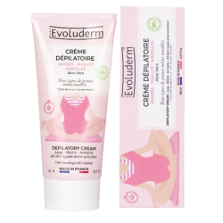 Crème dépilatoire à l’aloe vera forte pilosité 150ml EVOLUDERM