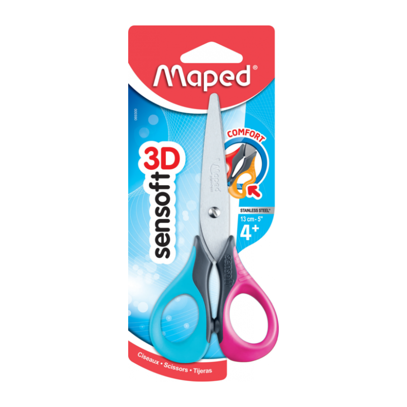 Ciseaux écolier ergonomique Sensoft 13cm Maped