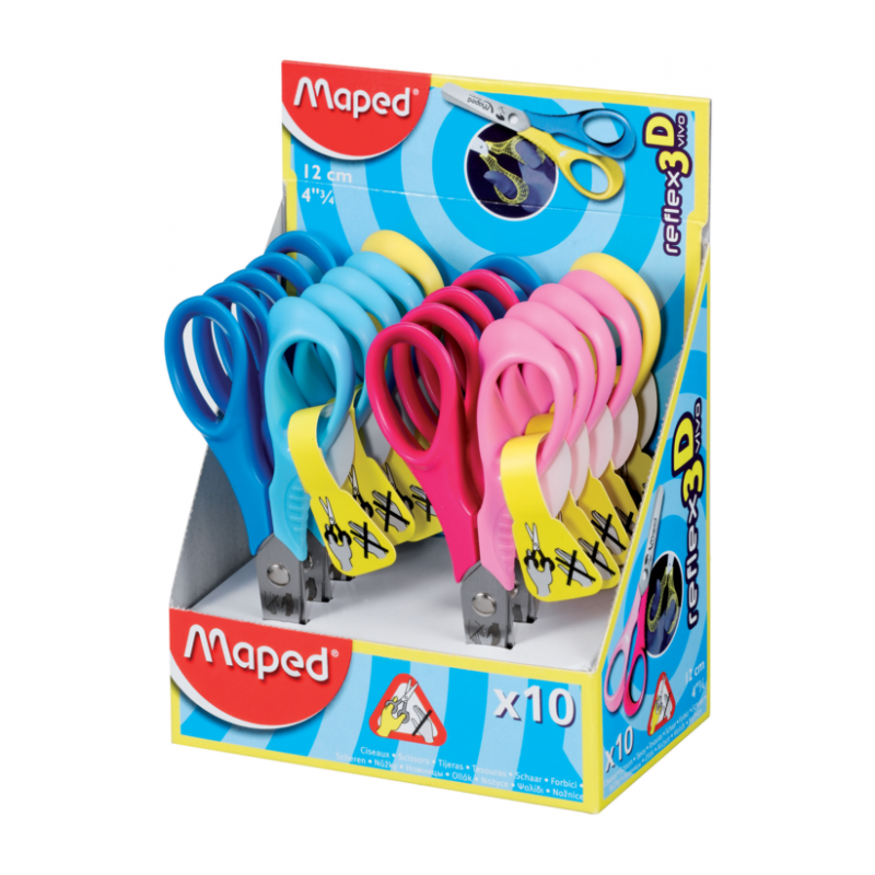 Ciseaux écolier reflex 3D Vivo 12 cm gaucher Maped
