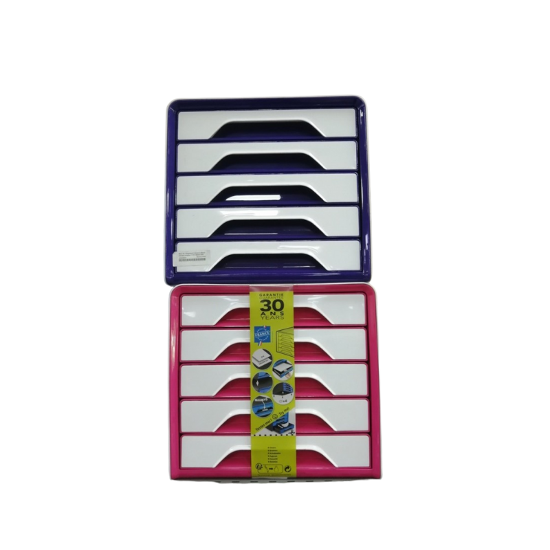 Bloc de rangement 5 tiroirs Blanc attribut couleur 7-111 Gloss CEP
