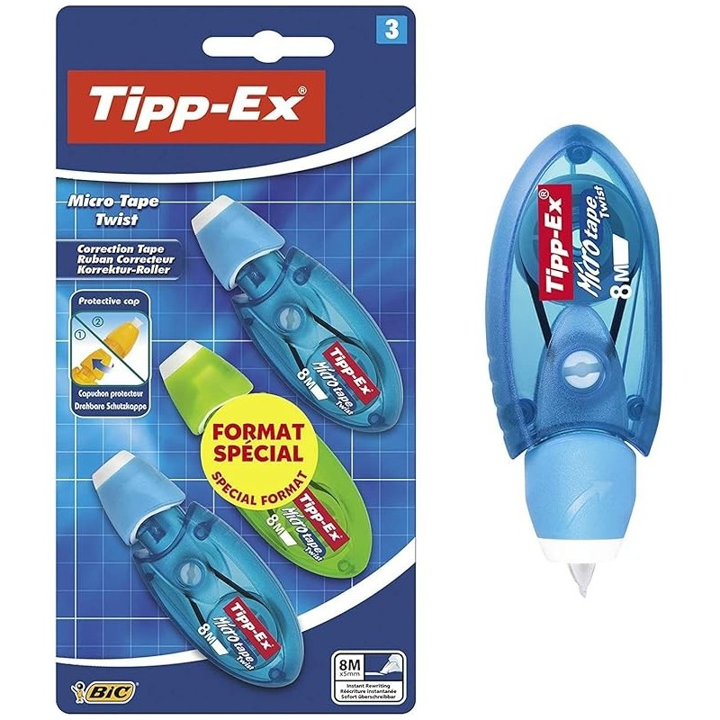 Ruban correcteur Tipp-ex microtape Twist Blis 1 BIC