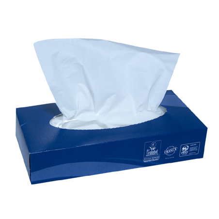 Mouchoir en boîte , blanc, 2 plis, « Ecolabel »