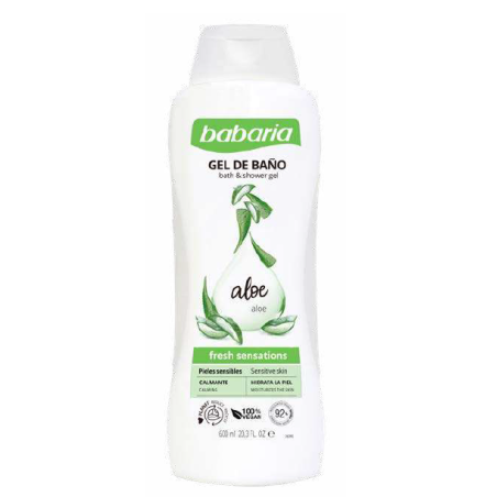 Gel de bain et douche hydratante aloe vera 600ml BABARIA 31237