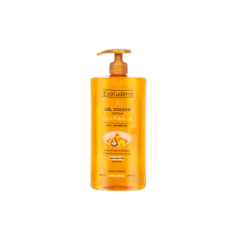 Gel douche à l'argan et onagre 1000ml EVOLUDERM