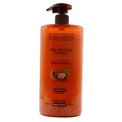 Gel douche argan karité 1000ml EVOLUDERM