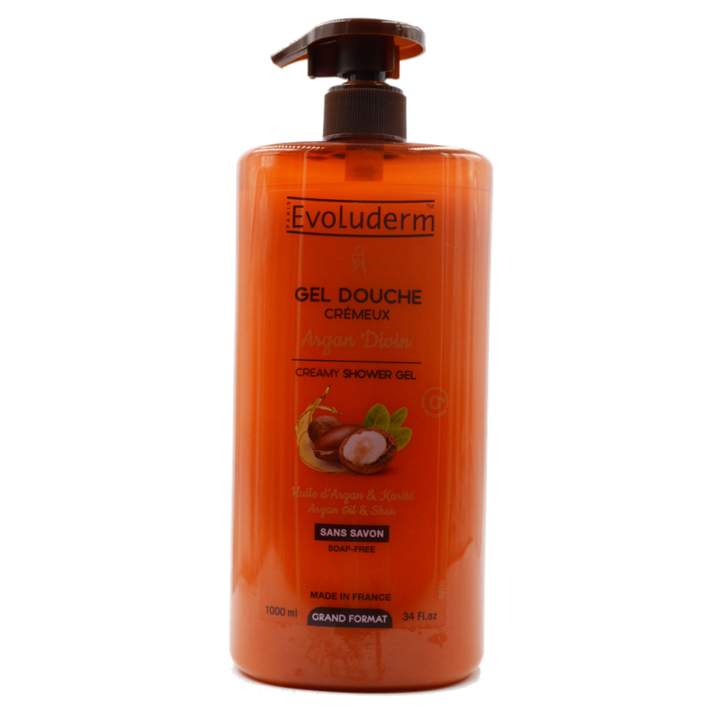 Gel douche argan karité 1000ml EVOLUDERM