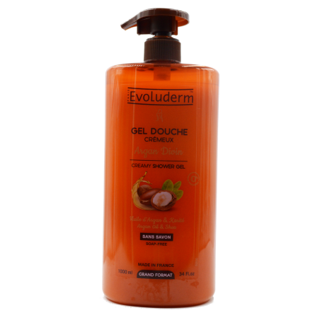 Gel douche argan karité 1000ml EVOLUDERM