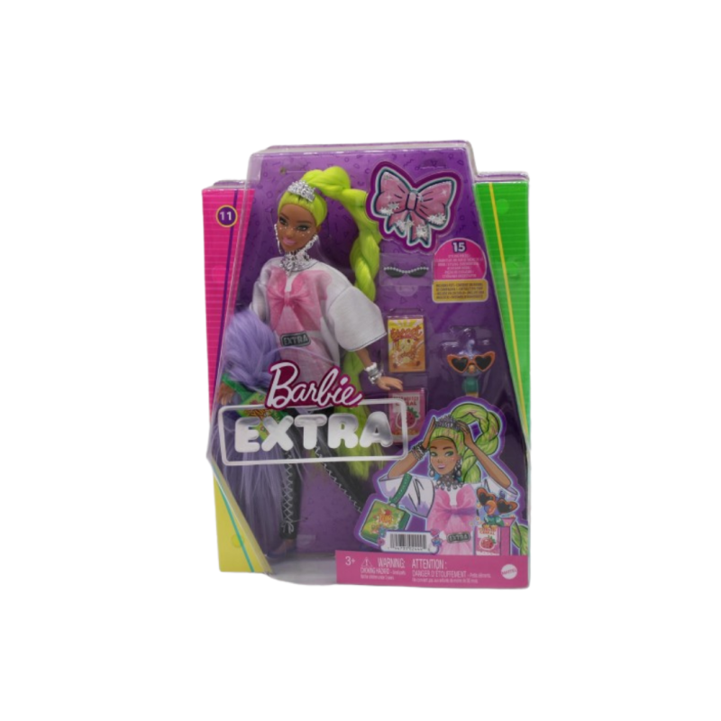 BARBIE EXTRA NATTE VERT FLUO