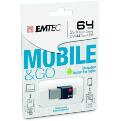 Clé USB 3.0 MobileGo OTG T200 64GB EMTEC