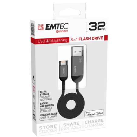 Clé Dual USB 3.1 Lightning T750 32GB EMTEC