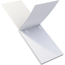 Fiche bristol blanche perf. en bloc A5 5x5 30 flles Oxford