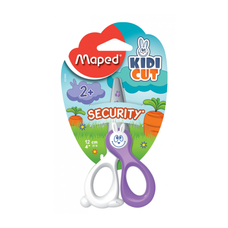 Ciseaux écolier KidiCut 12cm ss blister Maped