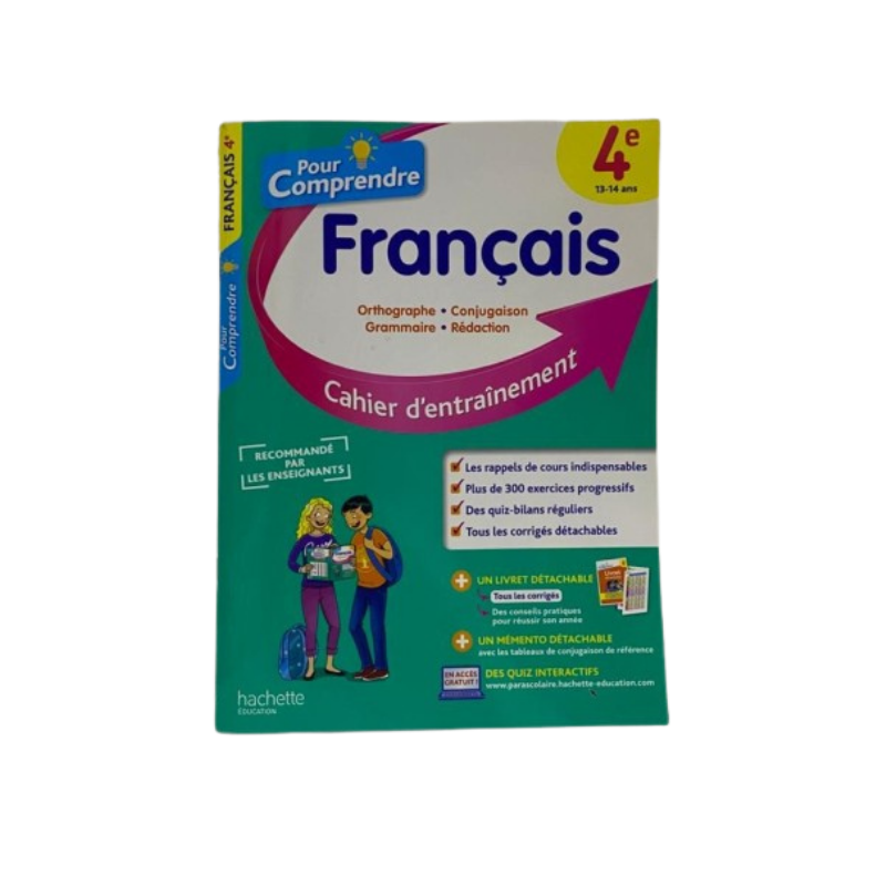 POUR COMPRENDRE  Cahiers - Français 4e HACHETTE
