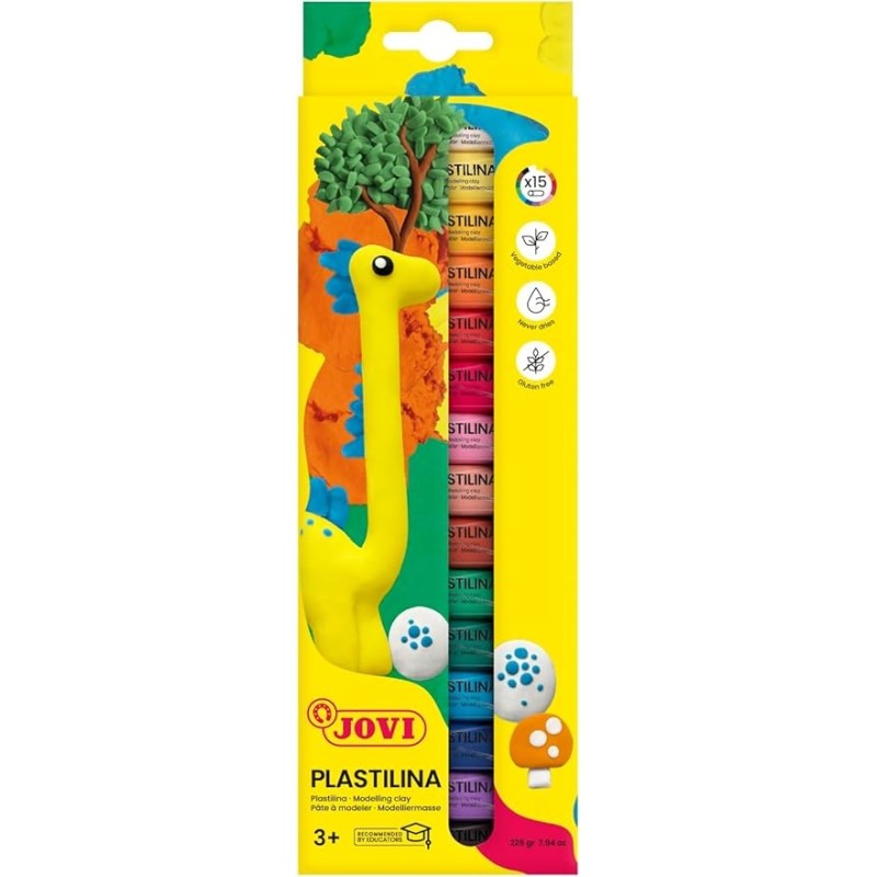 Pâte à modeler 15 couleurs JOVI