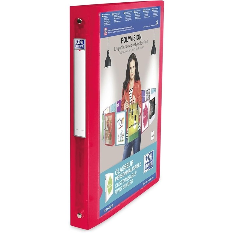 Classeur personnalisable Polyvision 4 anneaux Dos 30 Opaque Elba