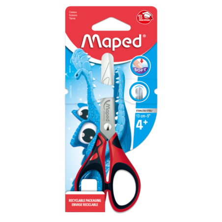 Ciseaux écolier essentiels soft 13cm ss blister Maped