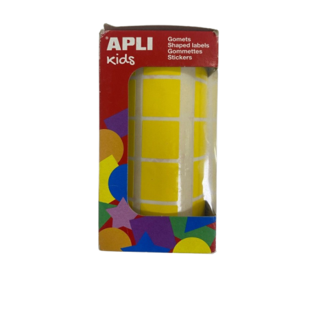 Gommettes jaune 20,0 mm roul APLI KIDS