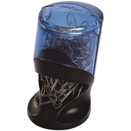 Distributeur de trombone + 100 trombone gris et noir Maped