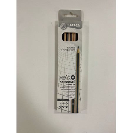 Crayon graphite LYRA 4H-3H-H-F-HB