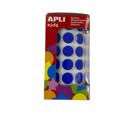 Gommettes bleu 15,0 mm roul APLI KIDS