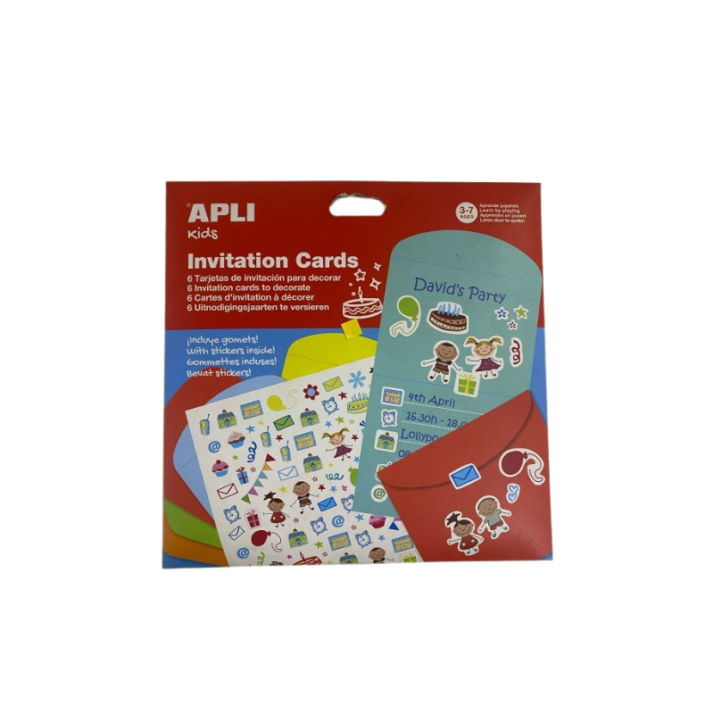 Cartes d'invitation + gommettes p. 6 APLI KIDS