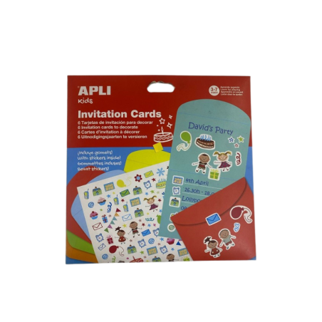 Cartes d'invitation + gommettes p. 6 APLI KIDS