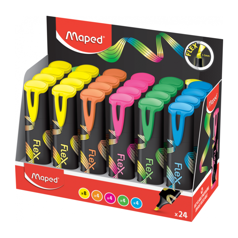 Surligneur FLUO PEPS FLEX Assorties Maped