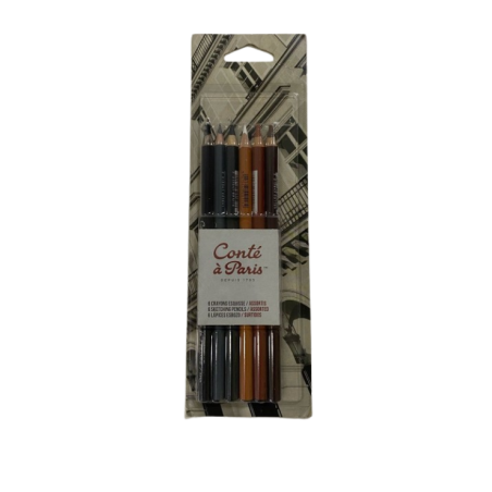 6 crayons « Esquisse assortis »