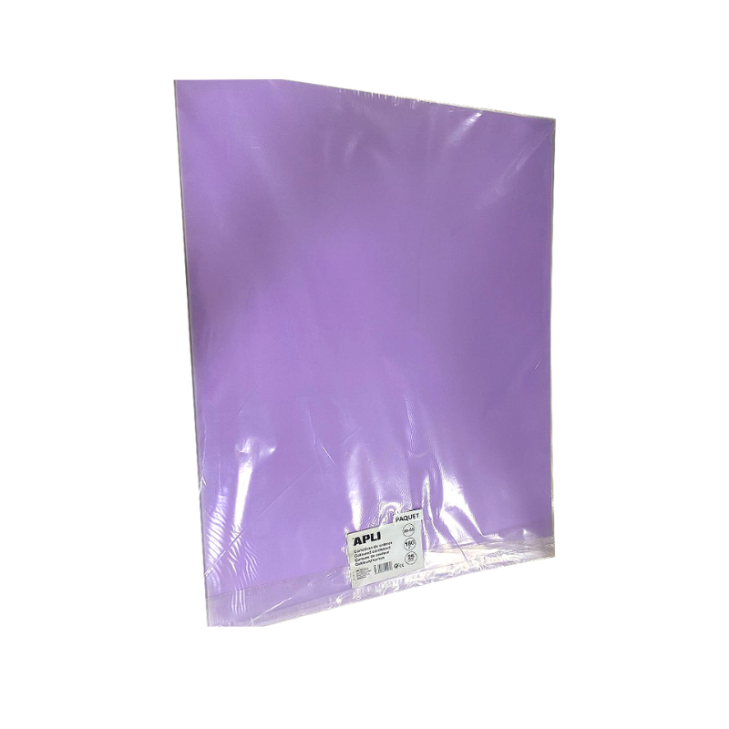 Carton 180g 50x65cm lilas sach 25flles APLI KIDS