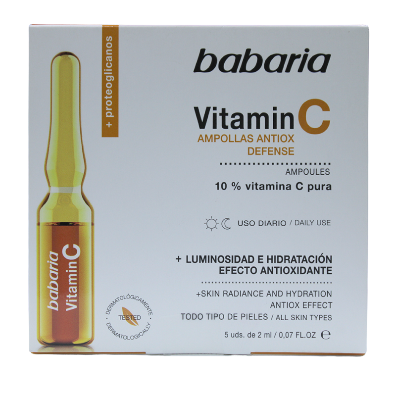 5 Ampoules de 2ml visage vitamine C BABARIA 31747