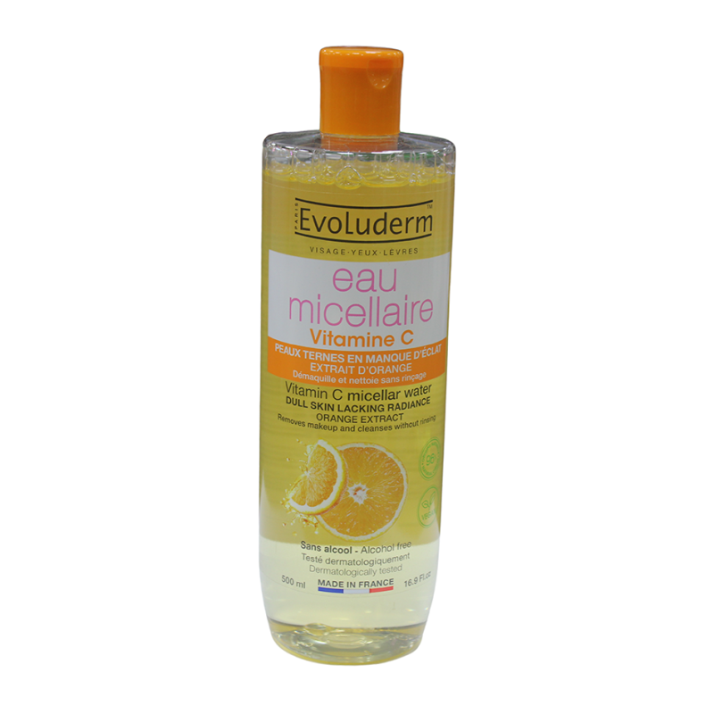 Eau micellaire Vit C EVOLUDERM 500ml 23026
