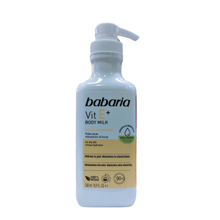 laits corps vitamine E 500ml BABARIA 31052