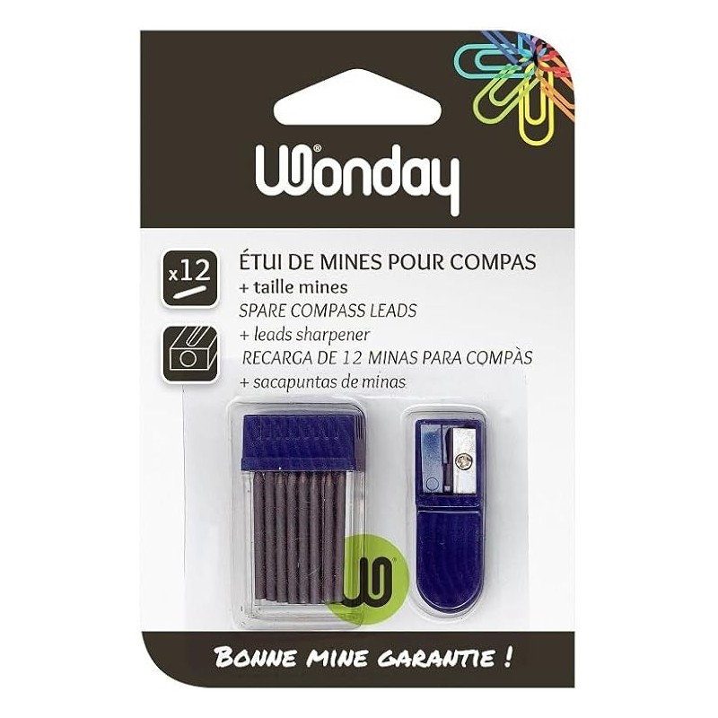 Etui de 12 mines pour compas  +  taille- mine WONDAY