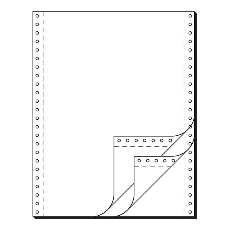 Listing blanc 3plis 380x11mm Lauréat