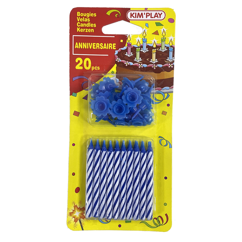 20 BOUGIES BLEU