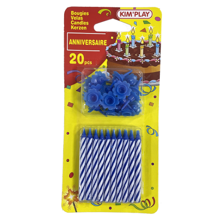20 BOUGIES BLEU