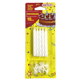 10 BOUGIES BLANCHES