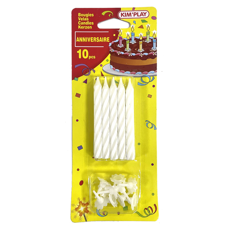10 BOUGIES BLANCHES