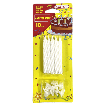 10 BOUGIES BLANCHES