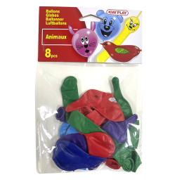 8 BALLONS FORMES ANIMAUX