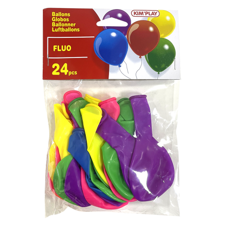 24 BALLONS FLUO ASST