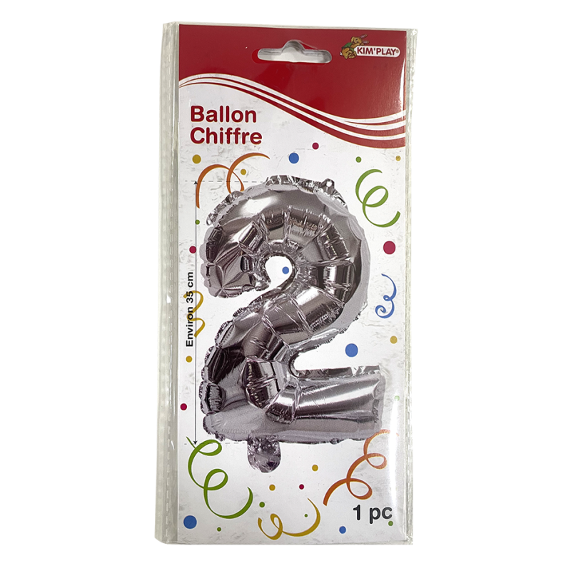 BALLON MÉTAL CHIFFRE 2