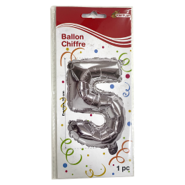 BALLON MÉTAL CHIFFRE 5