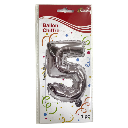 BALLON MÉTAL CHIFFRE 5