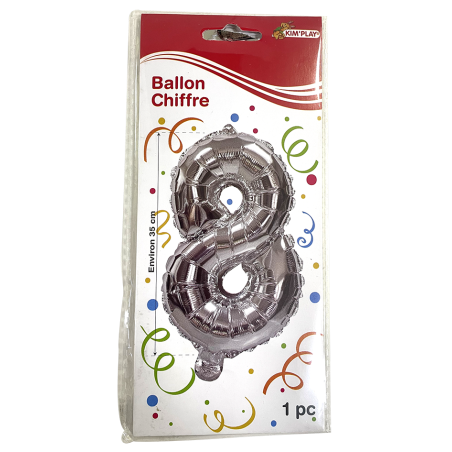 BALLON MÉTAL CHIFFRE 8