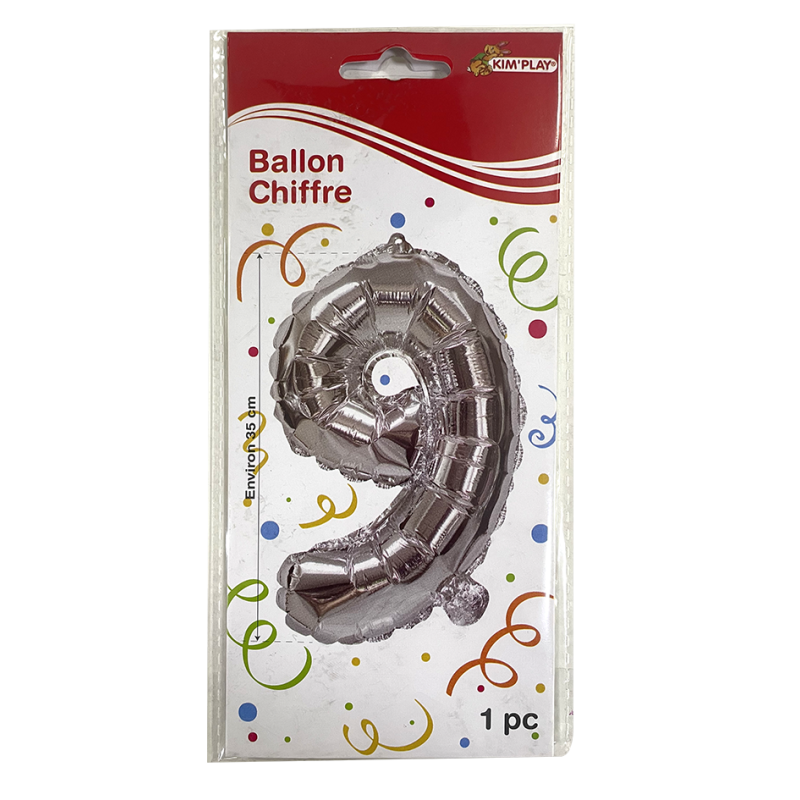 BALLON MÉTAL CHIFFRE 9